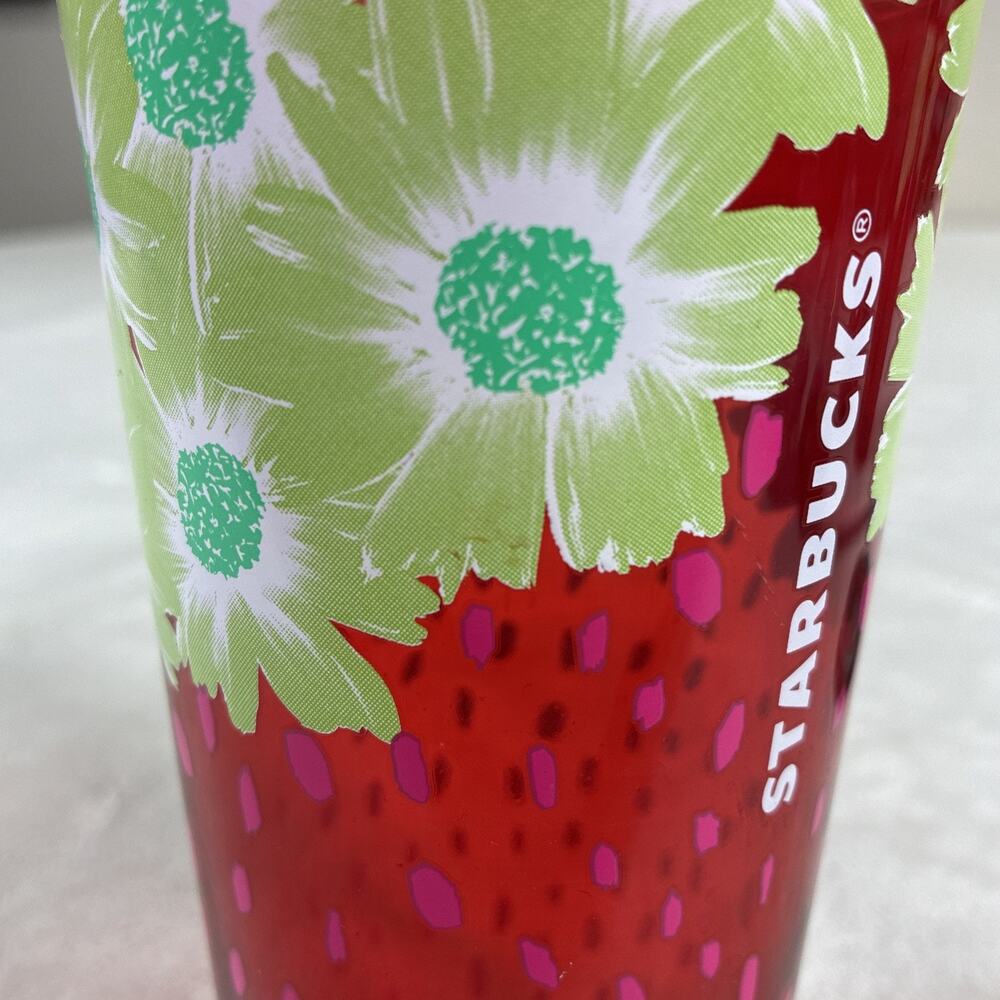 2) Starbucks Summer 2022 Strawberry Glass Tumbler 18oz Limited Rare FS Charity - Picture 14 of 16